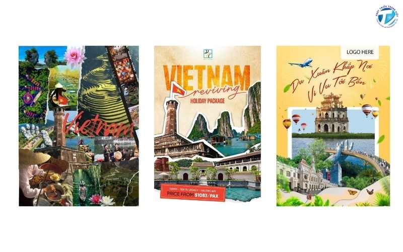 Mẫu poster du lịch Việt Nam nổi bật, giàu bản sắc